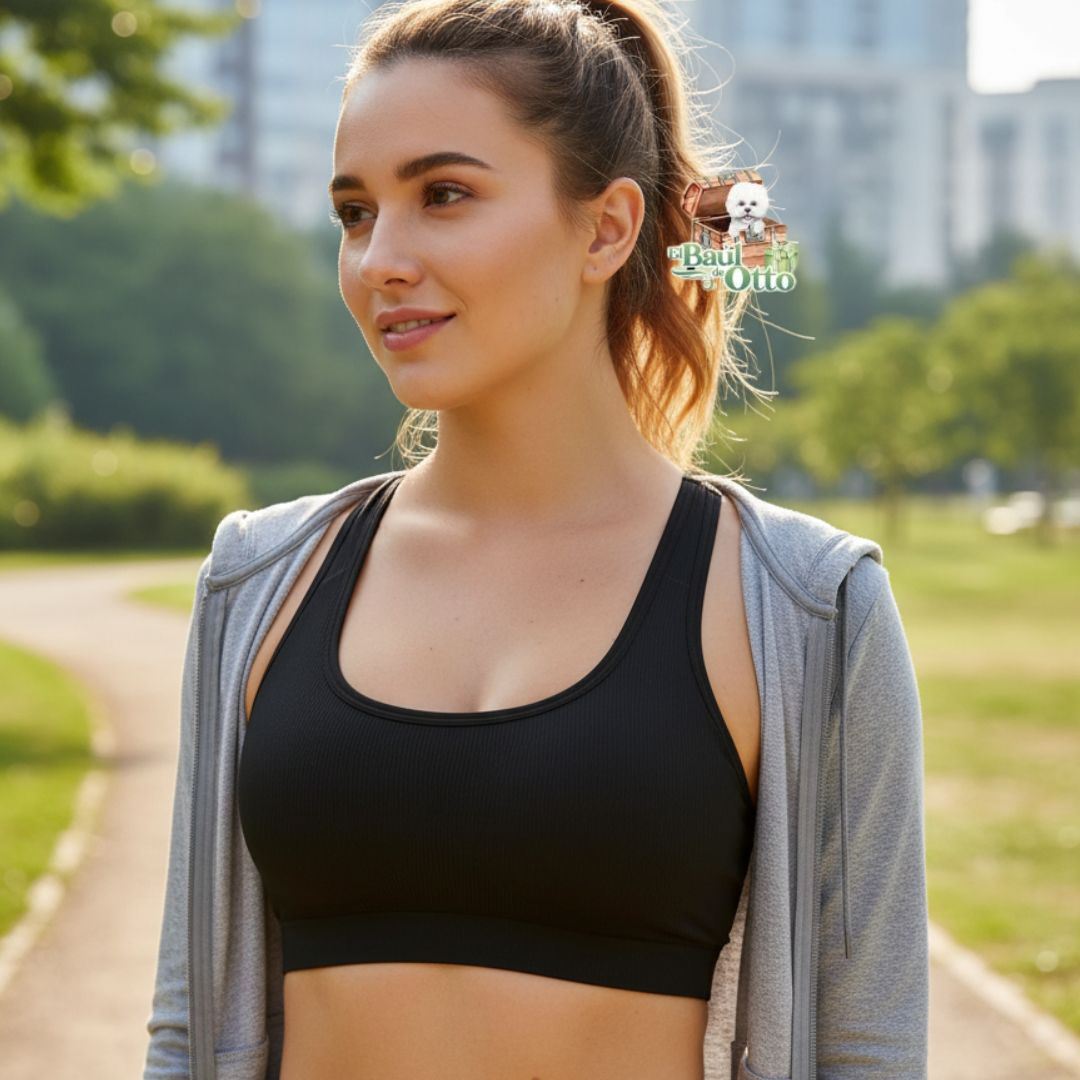 Top bividi sosten  Deportivo uso diario con push up removible microfibra